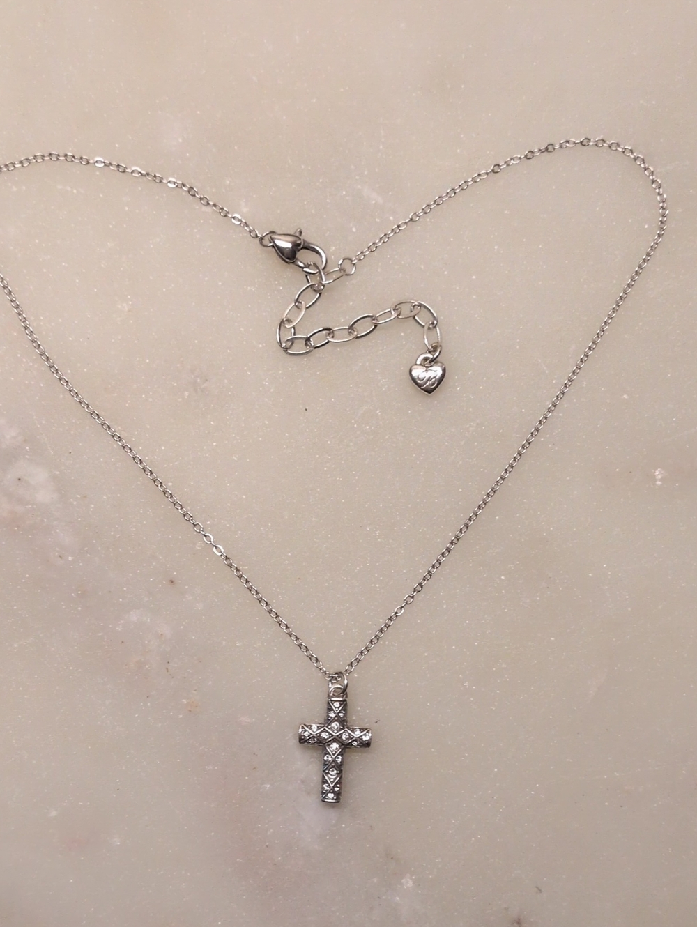 Brighton Crystal And Silver Cross Necklace - Picture 3 of 17